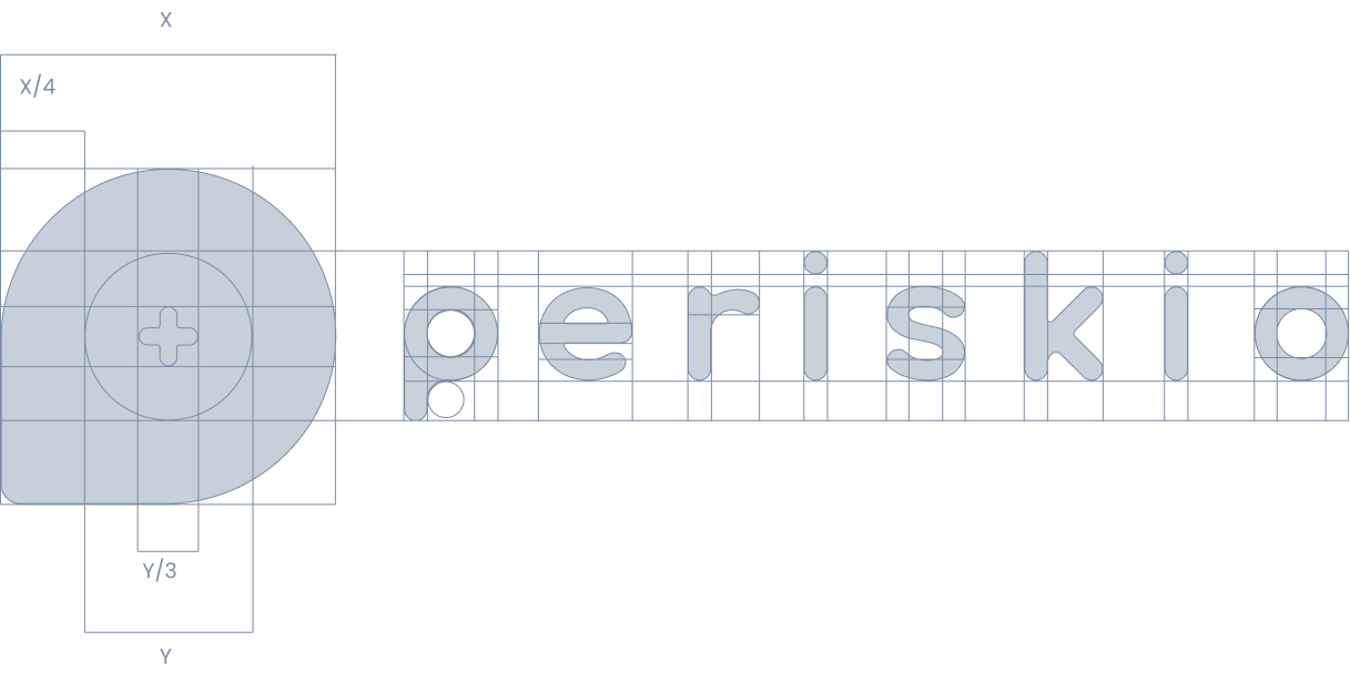 Démonstration de l'alignement du logo Periskio
