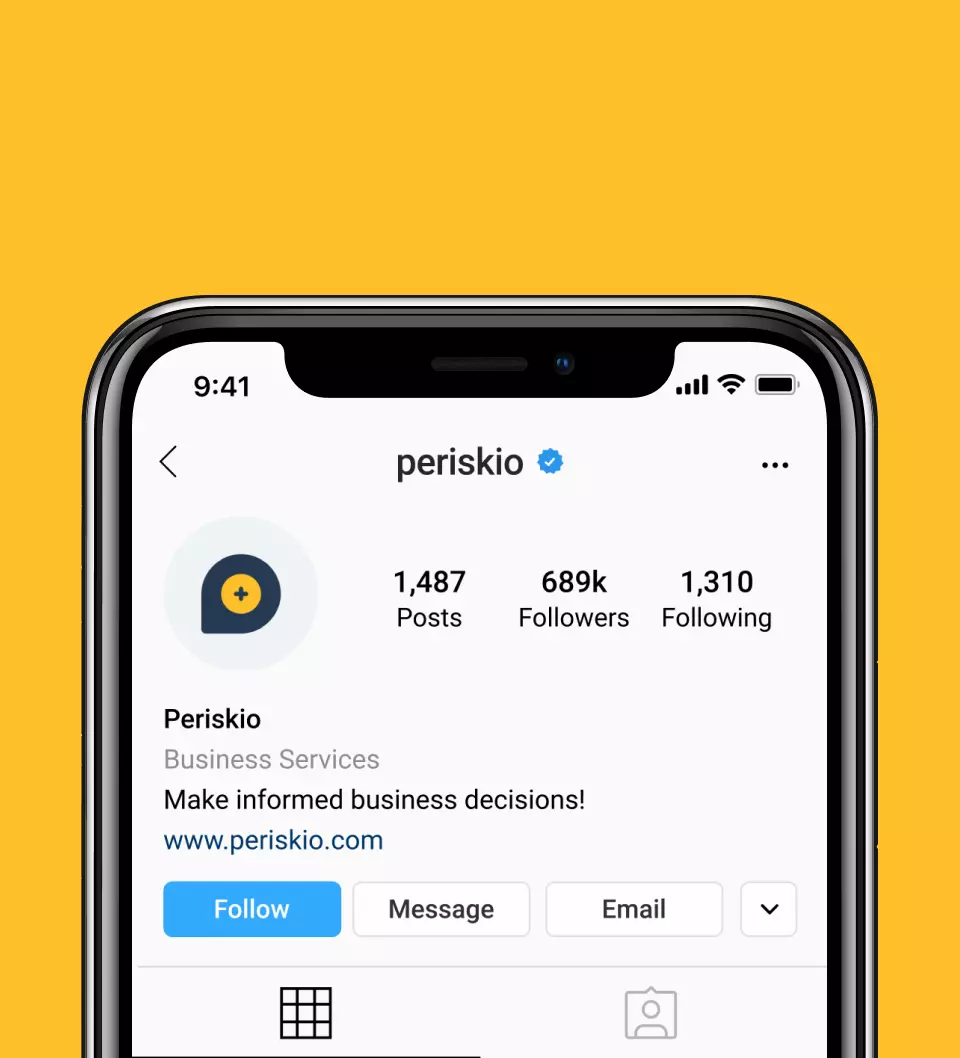 Aperçu de l'icône Periskio sur l'application Instagram