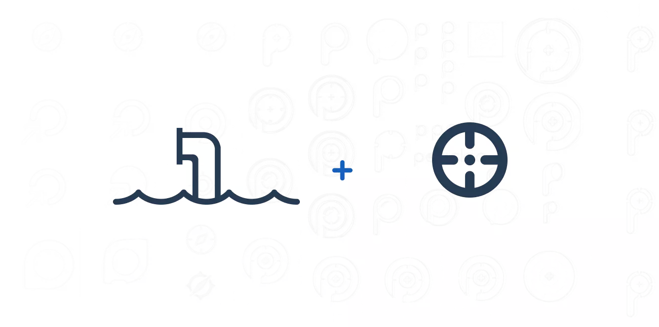 Processus de réalisation du logo. Periscope et une cible
